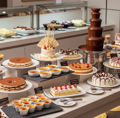 애슐리퀸즈 디저트 코너 이미지