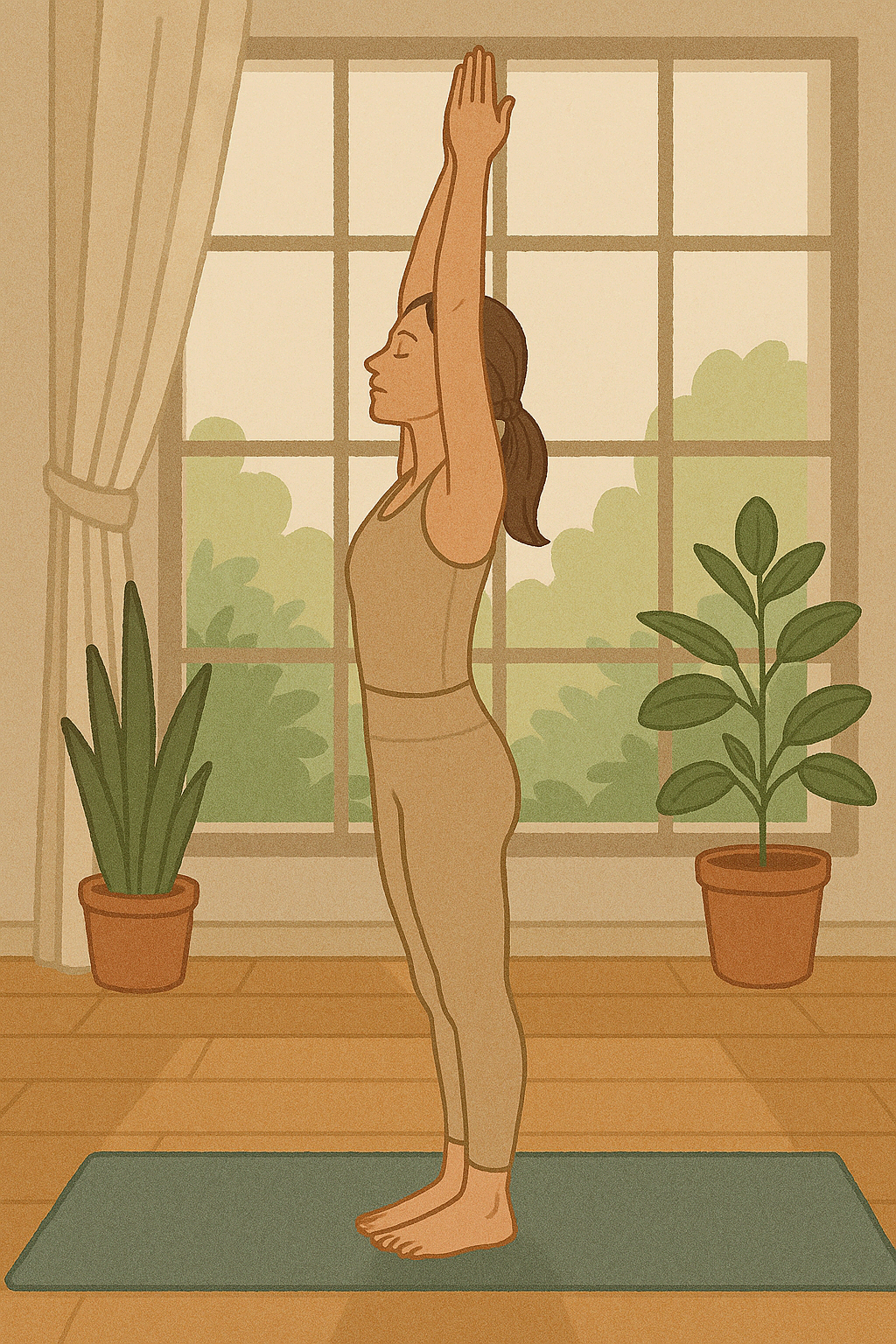 [요가]하늘을 향한 손끝 – 우르드바 하스타사나