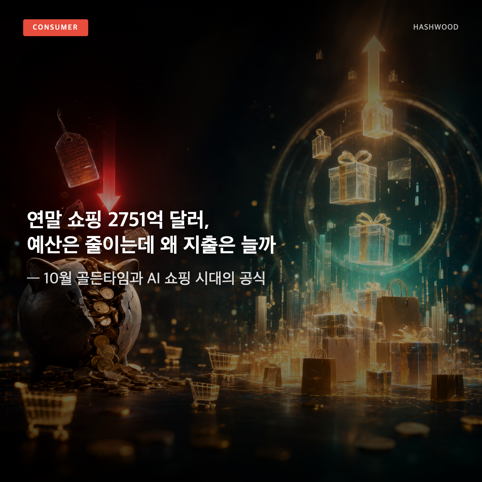 그림: 연말 쇼핑 2751억 달러 — — 10월 골든타임과 AI 쇼핑 시대의 공식