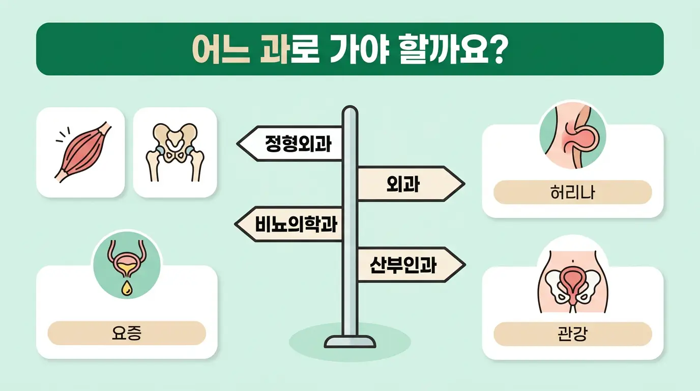 사타구니 통증 진료과 선택표