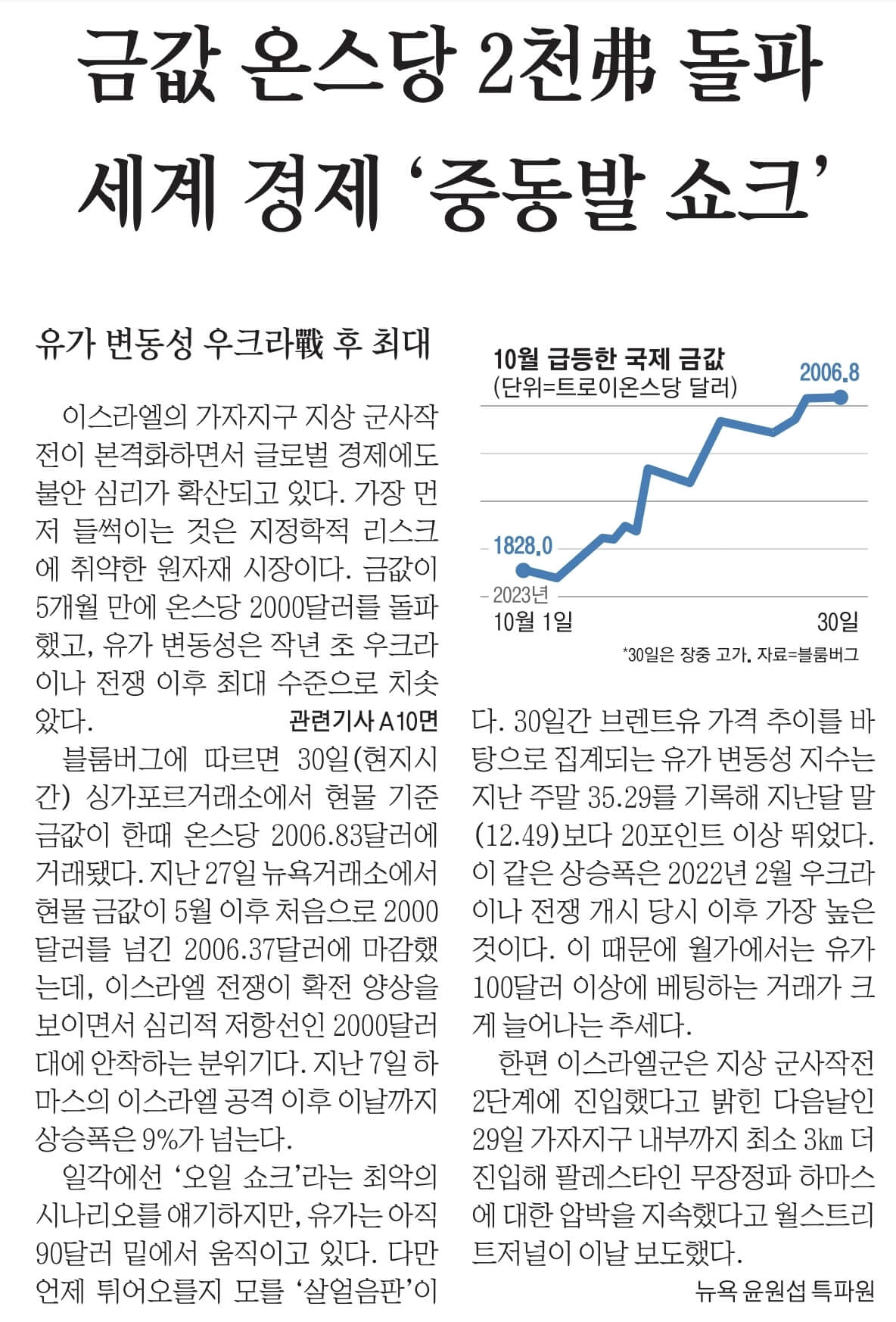 10월 31일 화 경제뉴스 신문스크랩