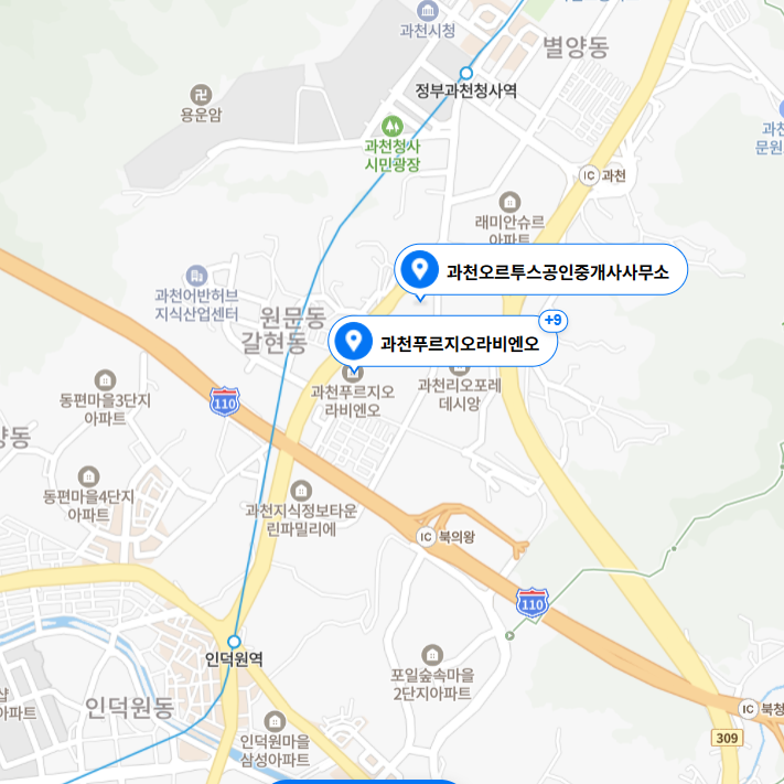 과천 푸르지오 라비엔오 입지