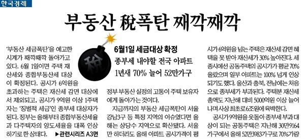 한국경제가 꺼내든 '세금폭탄론'.. 사실일까