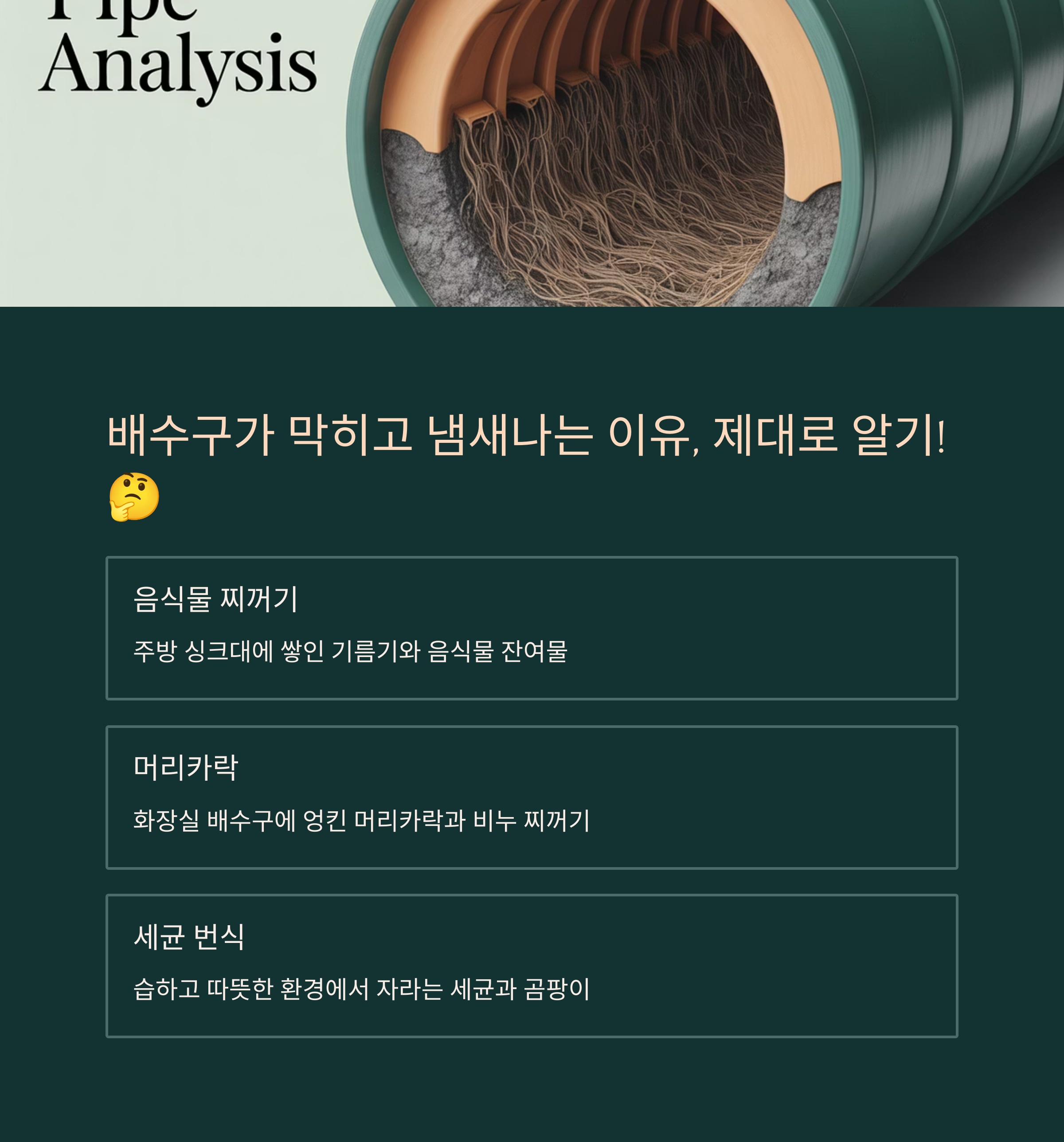 배수구가 막히고 냄새나는 이유, 제대로 알기! 🤔