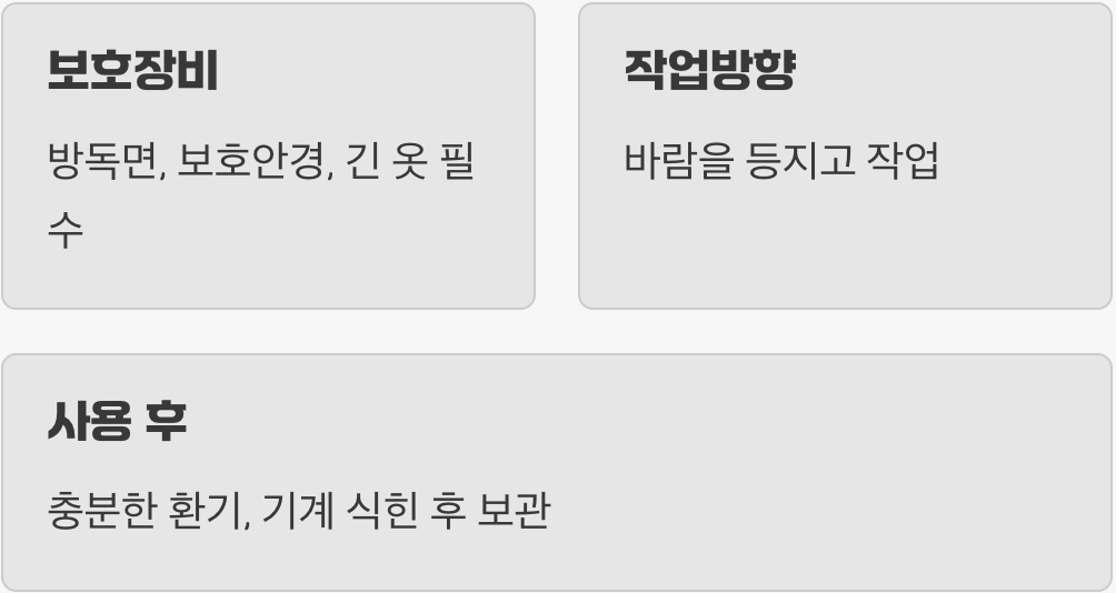올바른 사용법, 안전이 최우선