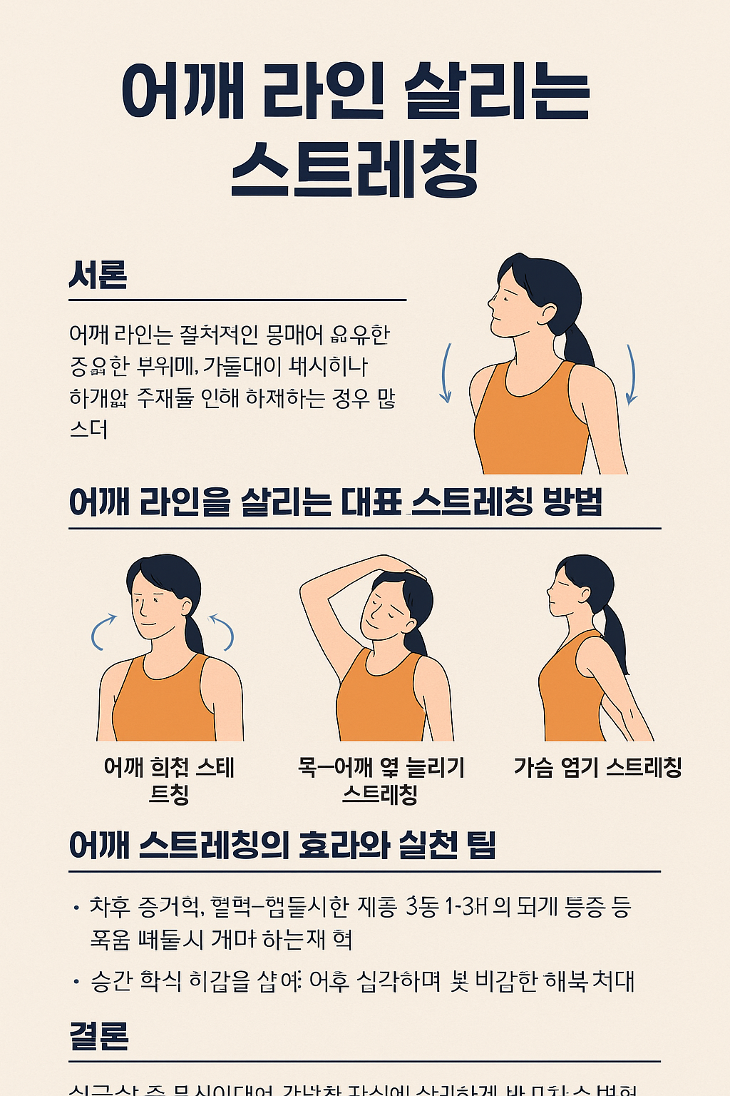 어깨 라인 살리는 스트레칭
