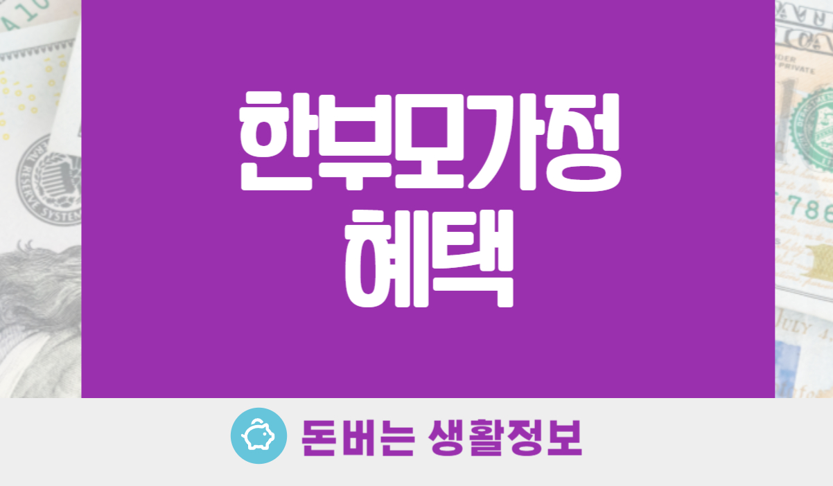 한부모가정 혜택