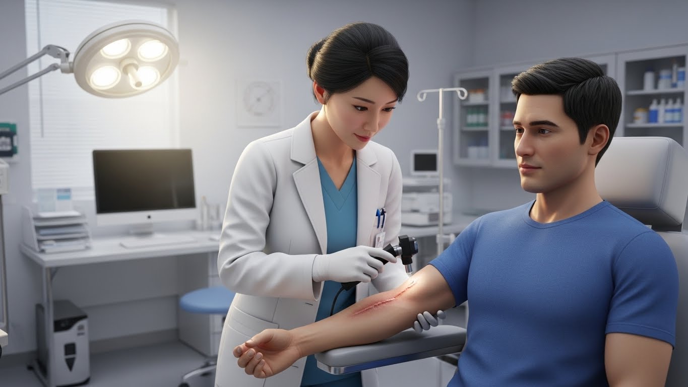 브이빔 레이저, 흉터 성형술