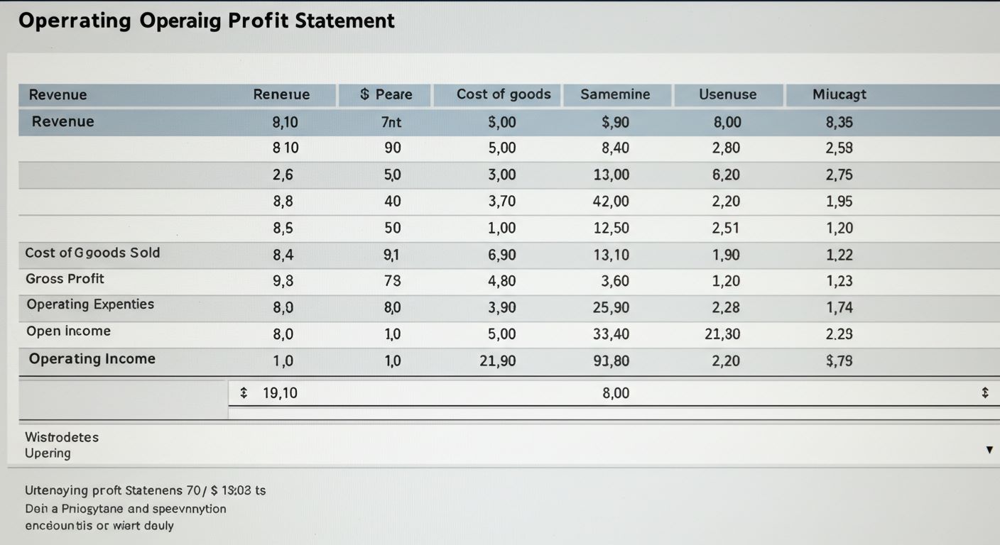 영업이익 계산서 사진