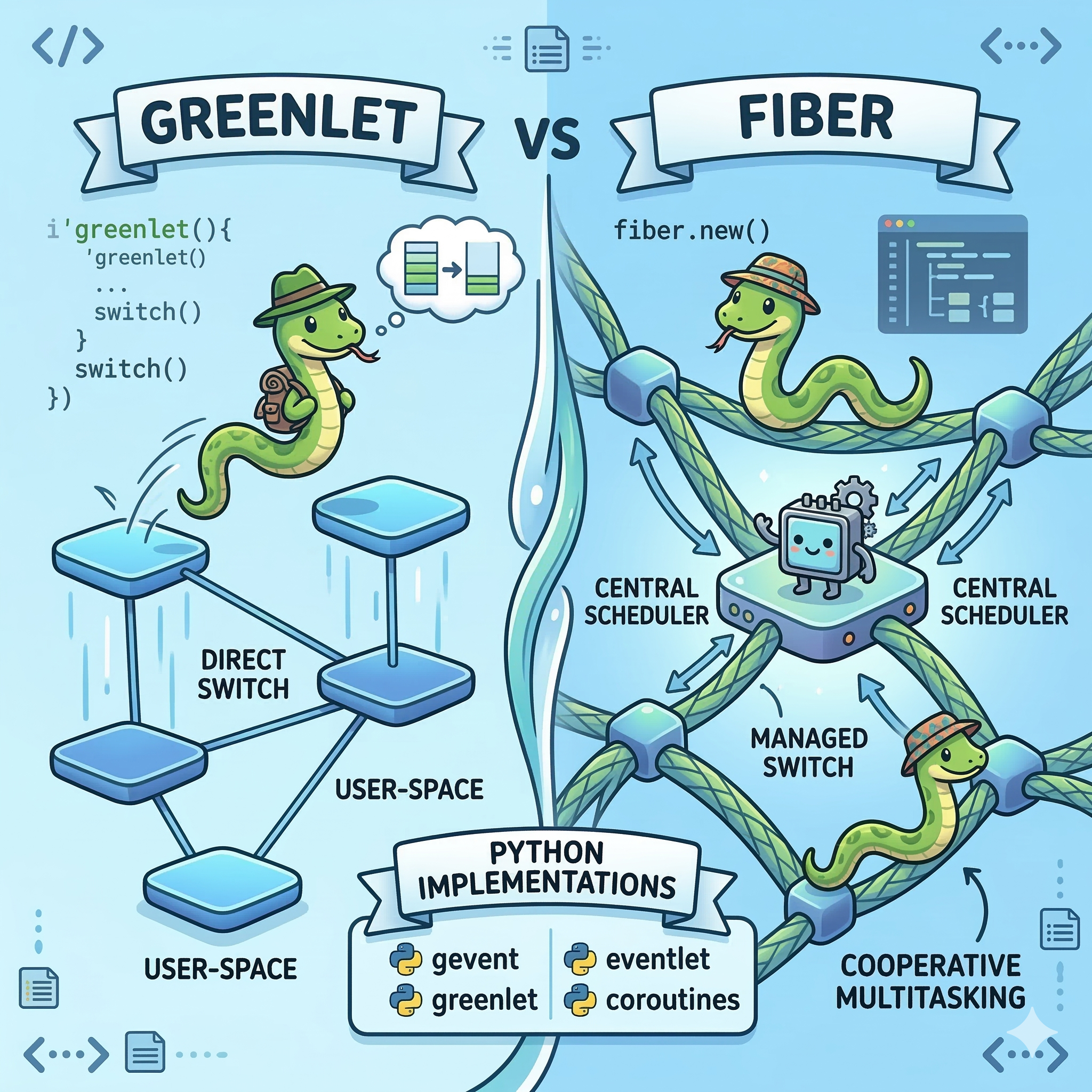 Greenlet과 Fiber 개념
