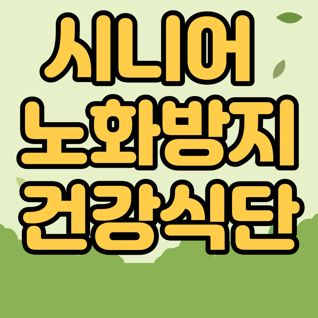 시니어 노화방지 건강식단