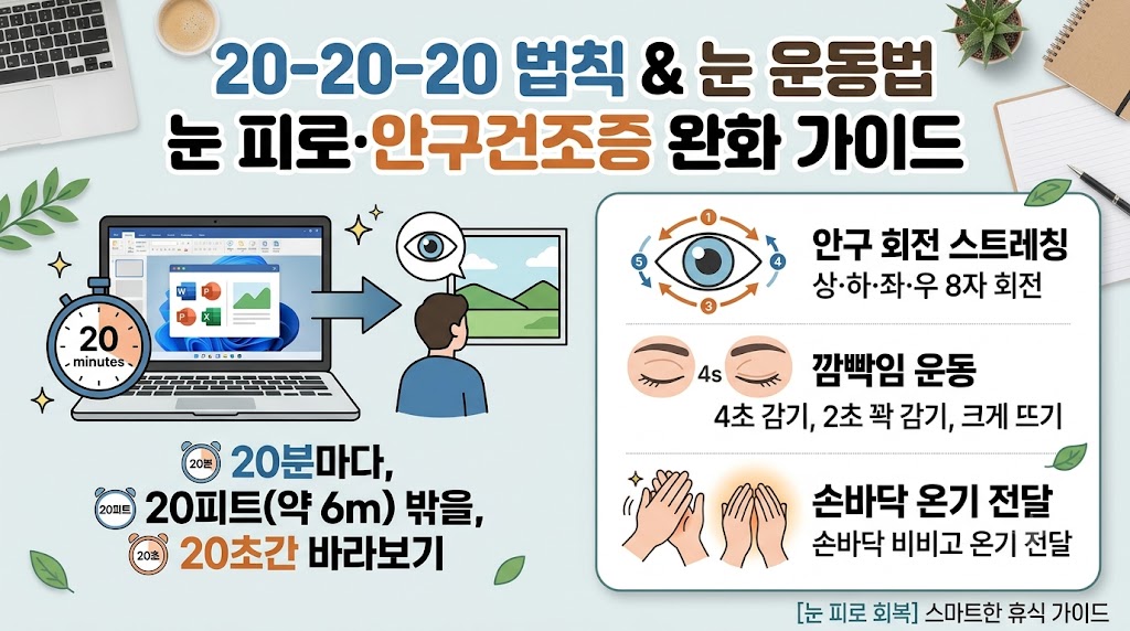 눈피로회복과 안구건조증에 대한 사진