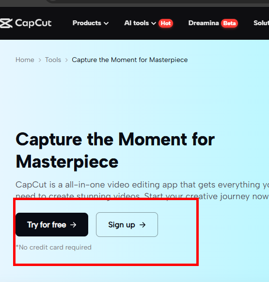 capcut 다운로드 홈페이지 소개