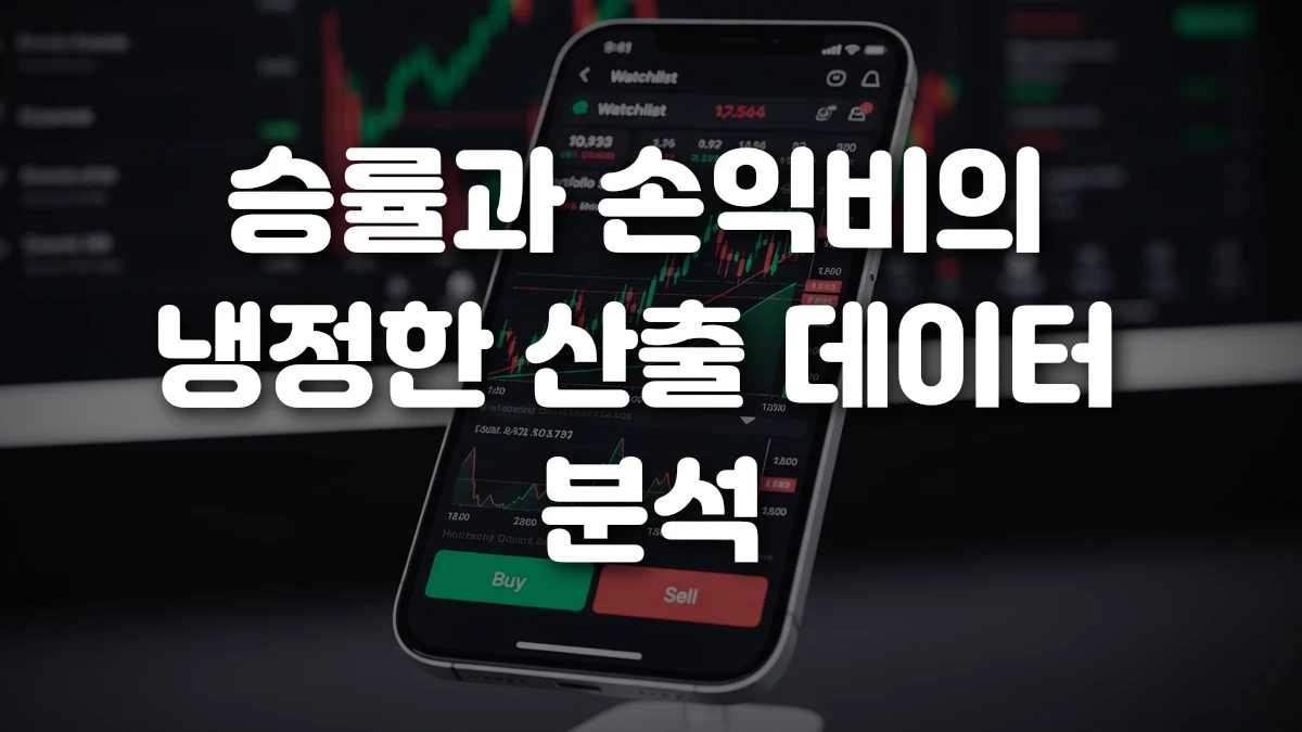 승률과 손익비의 냉정한 산출 데이터 분석