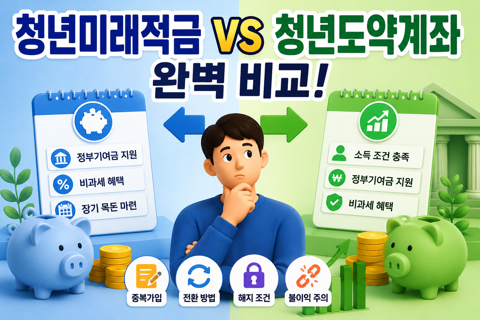 청년미래적금 vs 청년도약계좌 완벽 비교! 중복가입·전환·해지 총정리 관련 사진