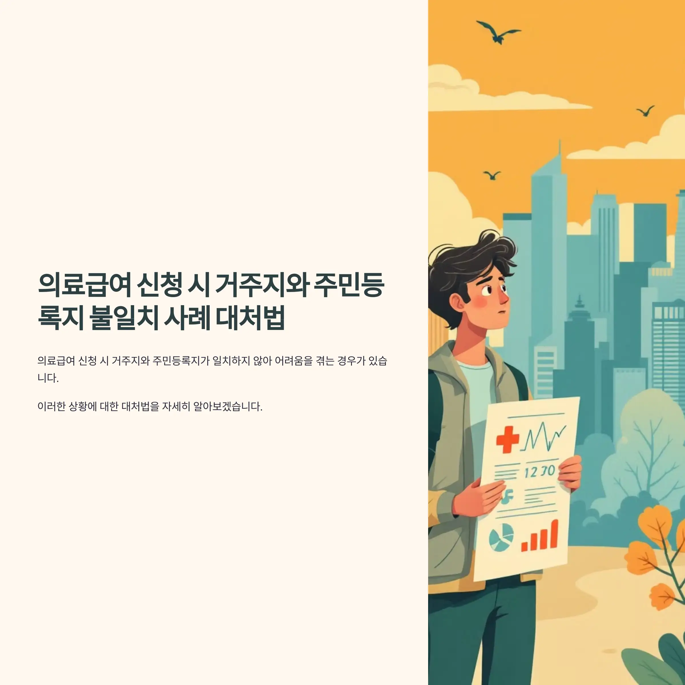 의료급여 신청 시 거주지와 주민등록지 불일치 사례 대처법