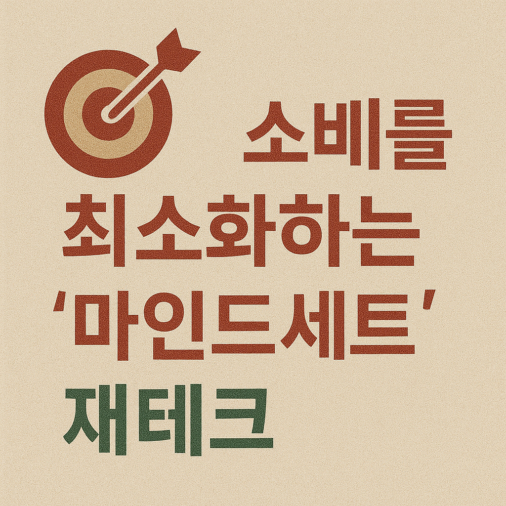 소비를 최소화하는 ‘마인드세트’ 재테크