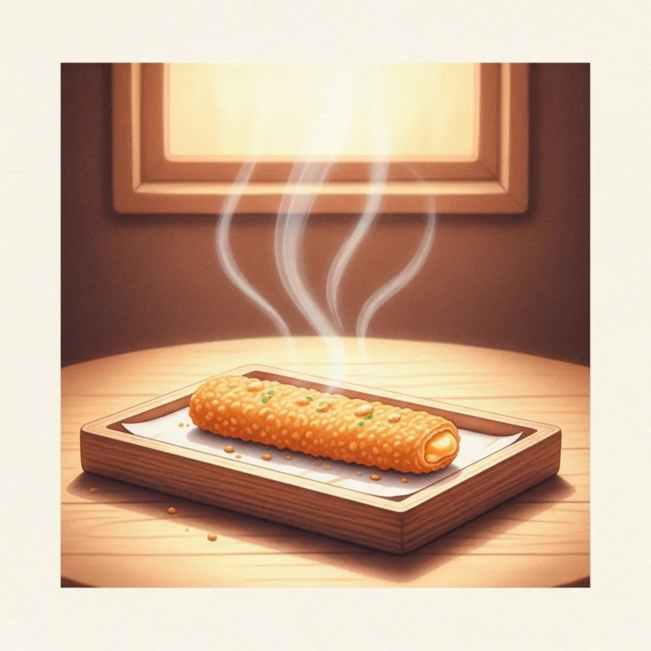 갓 튀겨 바삭한 칠리스 치즈스틱의 모습