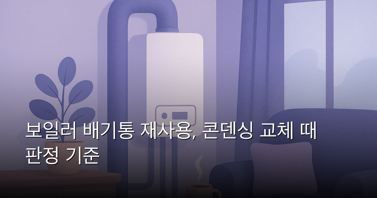 보일러 배기통 재사용, 콘덴싱 교체 때 판정 기준