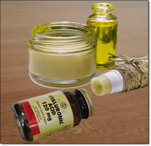 히알루론산 연고와 보충제