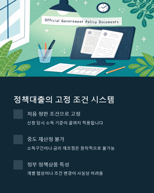 정책대출의 고정 조건 시스템