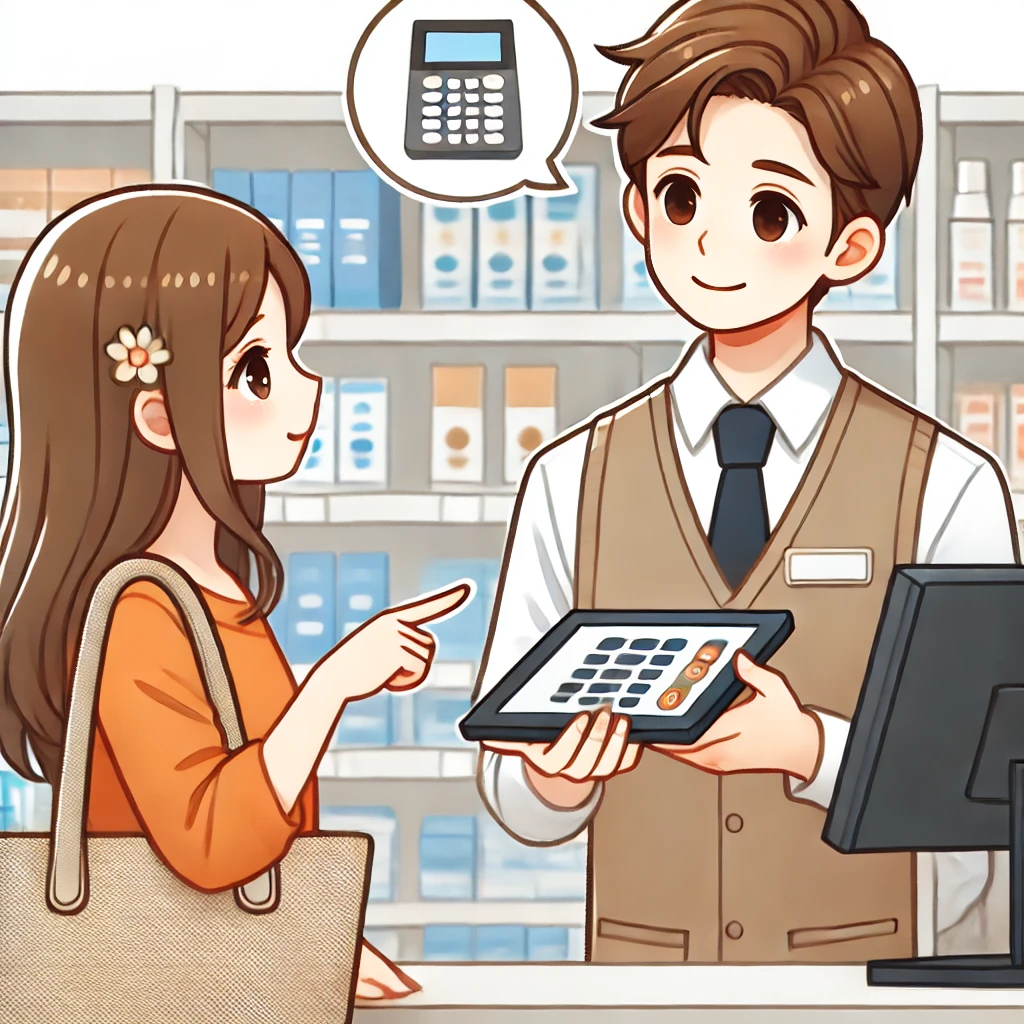 쇼핑하는 모습