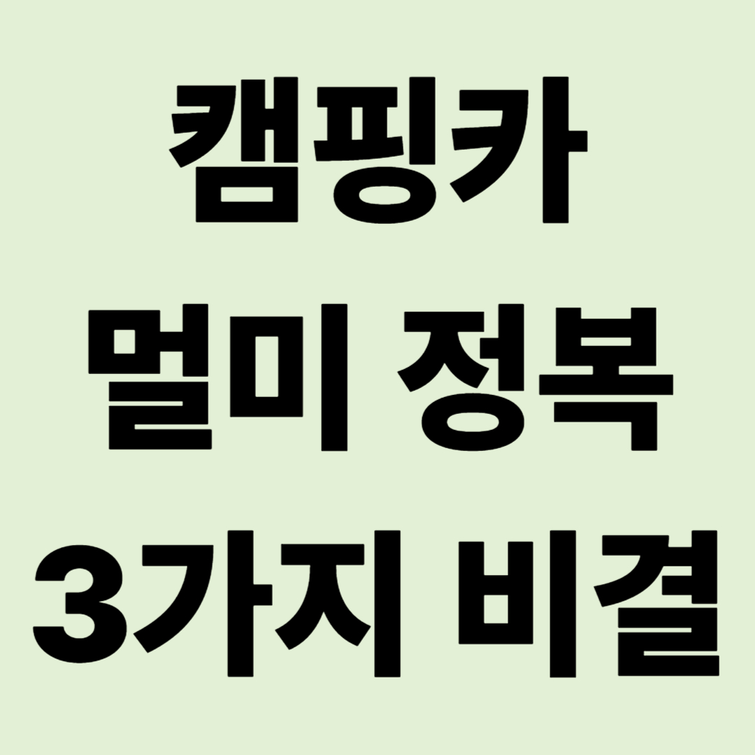 "울렁울렁 괴로운 여행?" 캠핑카 멀미 정복하는 3가지 비결