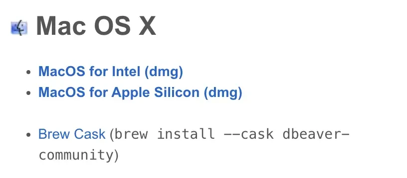 DBeaver 다운로드 명령어