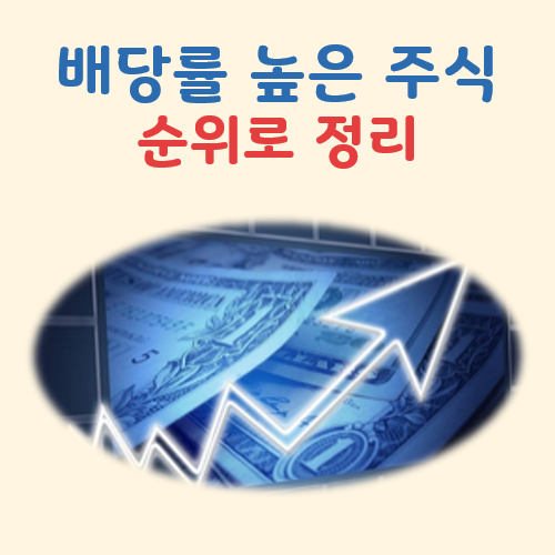 배당률 높은 주식 순위 대표 이미지