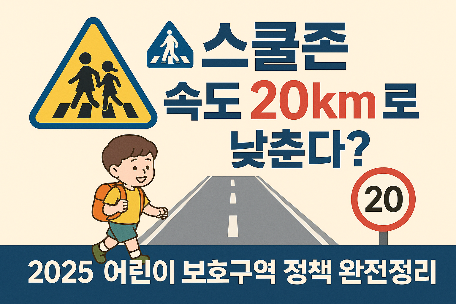 스쿨존 속도 20km로 줄어든다?