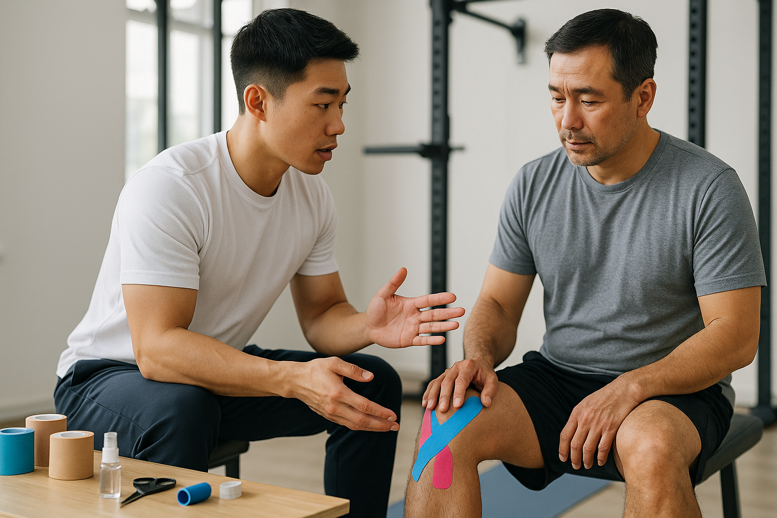 무릎 테이핑 치료