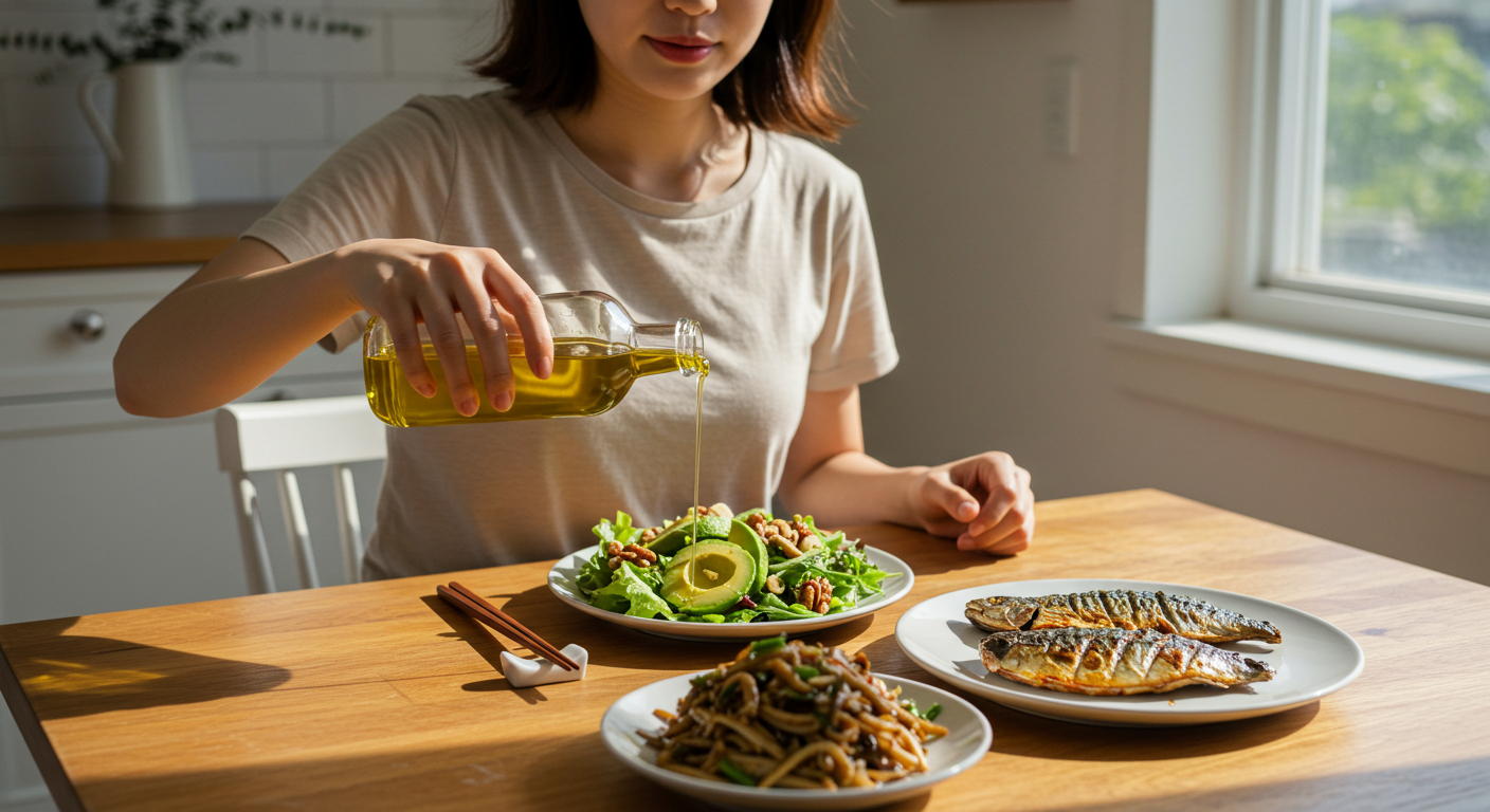 비타민 D식품 말린 버섯 , 고등어, 계란, 아보카도, 견과류, 올리브오일