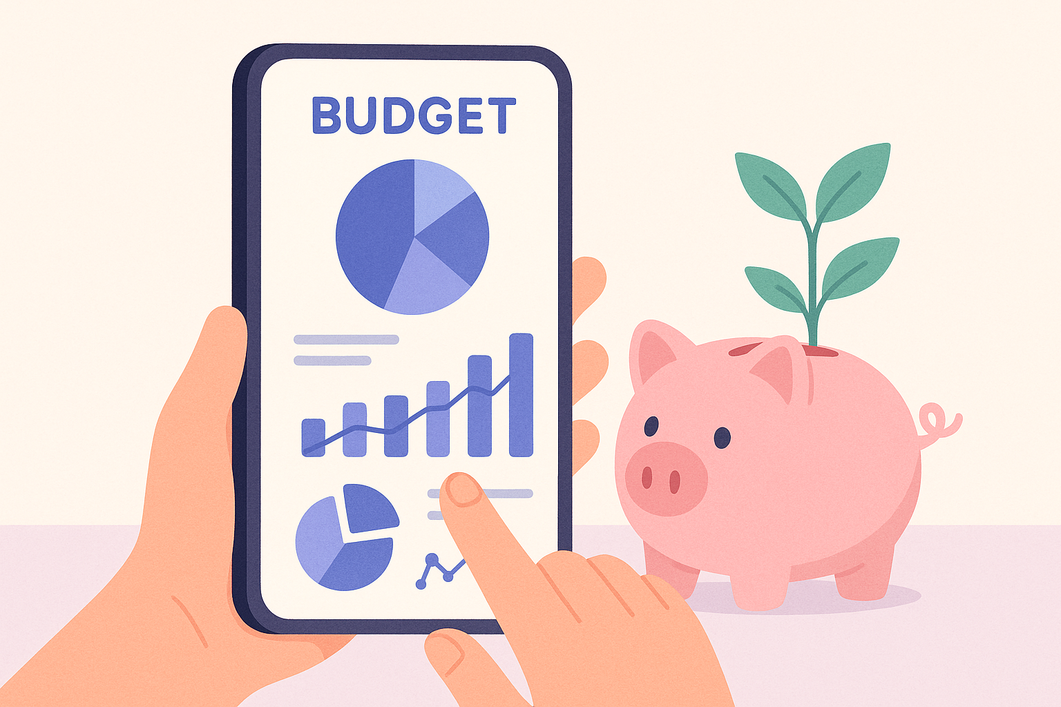 가계부 앱을 사용하는 모습