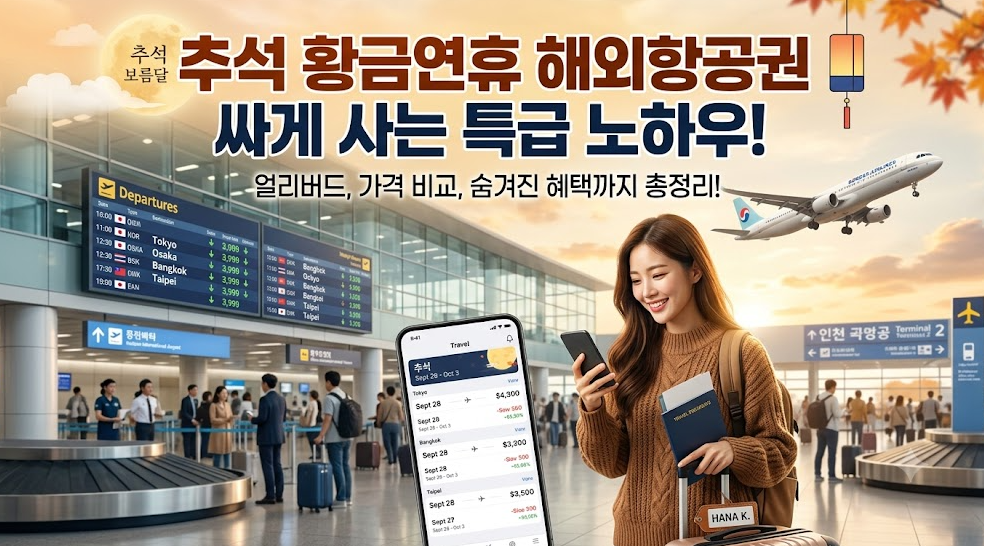 추석 연휴 해외여행 항공권 싸게 사는 방법 (노하우 총정리)