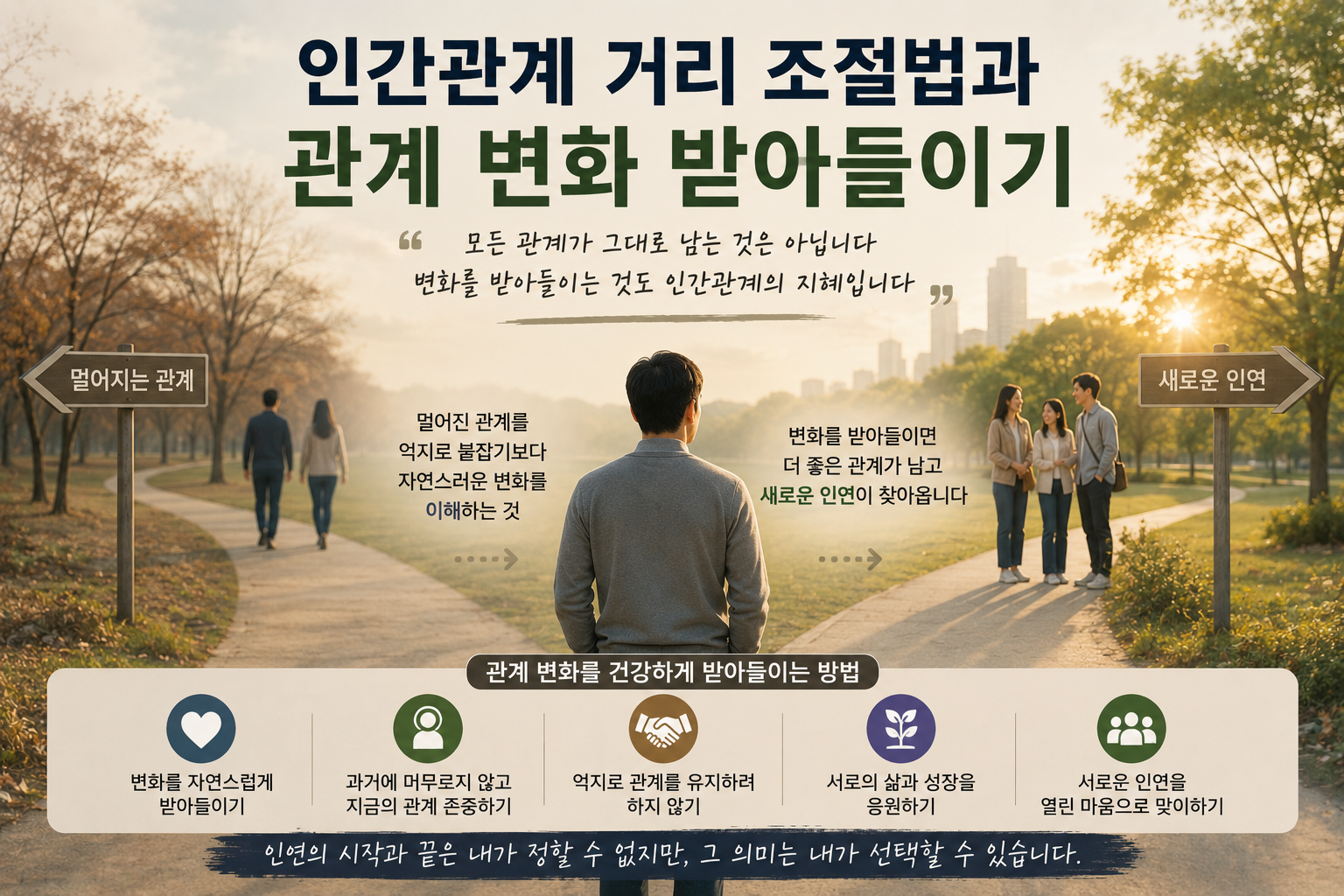 인간관계 거리 조절법과 관계 변화 받아들이기