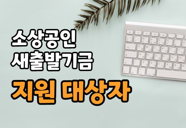 소상공인 새출발기금 지원 대상자