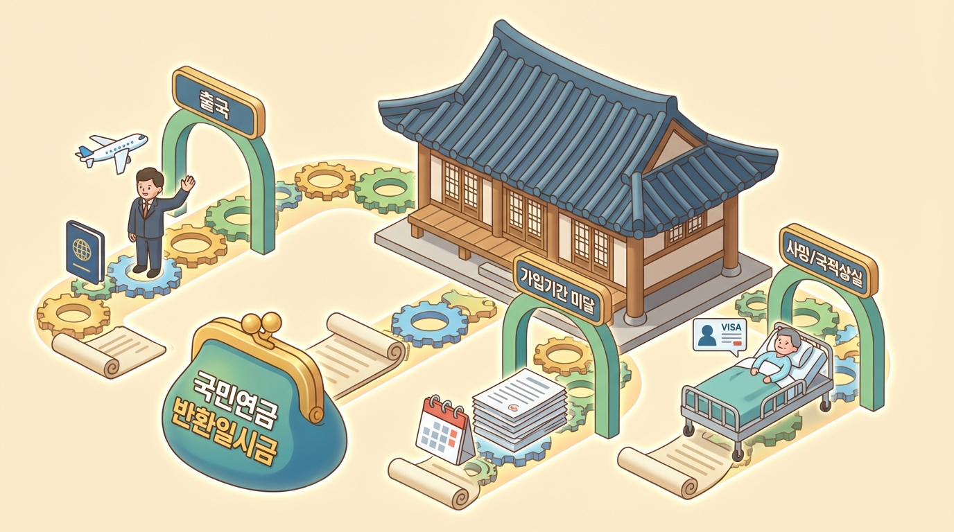 국민연금 반환일시금 수령 자격 안내 이미지