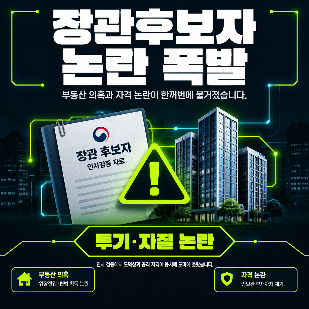 장관후보자 논란 폭발