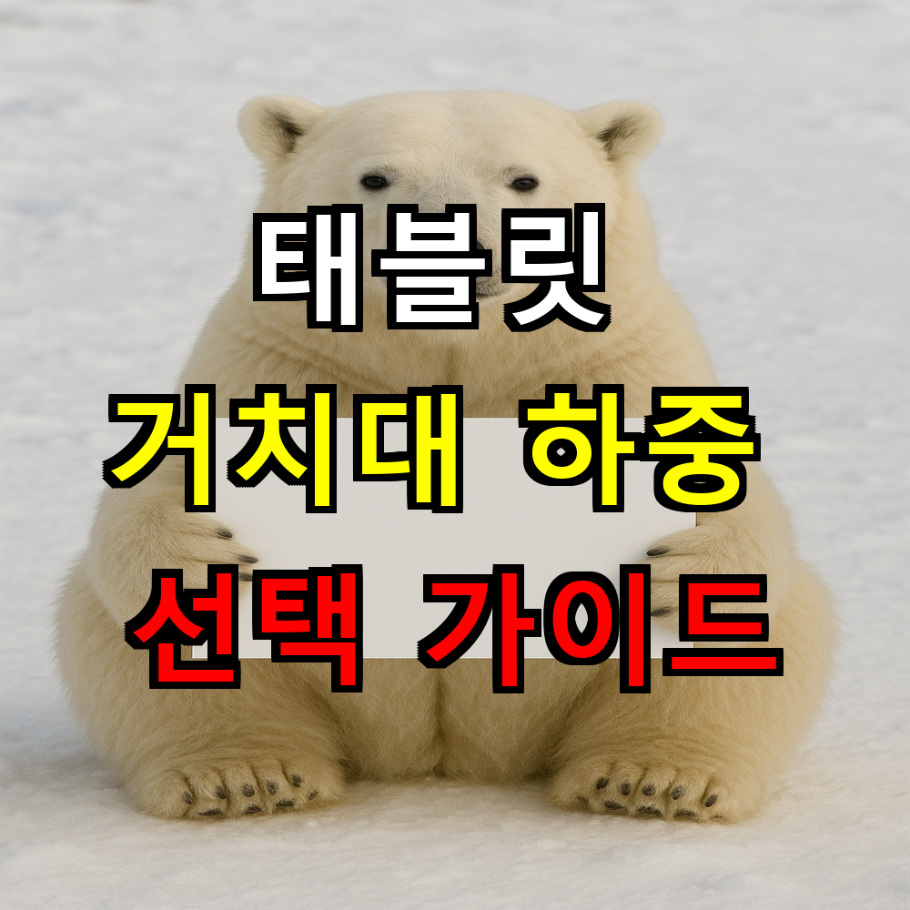 태블릿 거치대 하중 선택 가이드