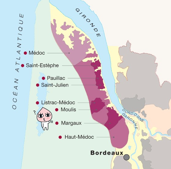 물리(Moulis) & 리스트락 마을(Listrac) 위치