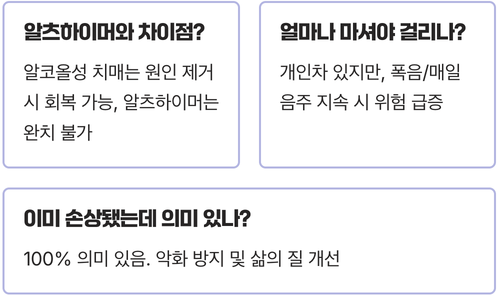 알콜성치매, 술 끊으면 정말 회복 가능할까? (치료 골든타임)