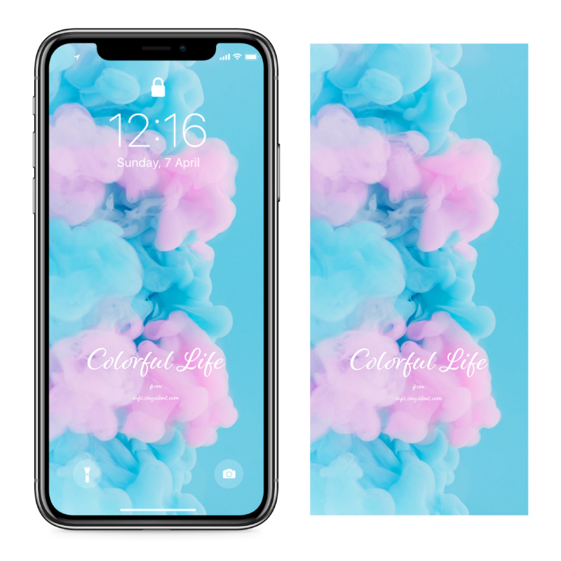 07 파스텔 블루 핑크 C - Colorful Life 파스텔배경화면