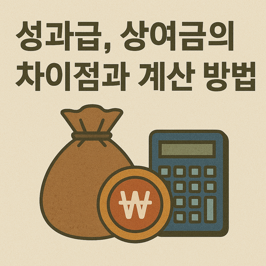 성과급, 상여금의 차이점과 계산 방법