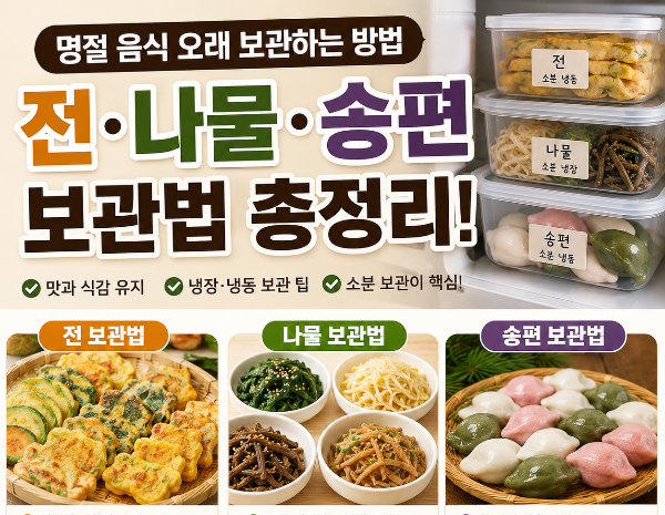 전 나물 송편 보관법 썸네일