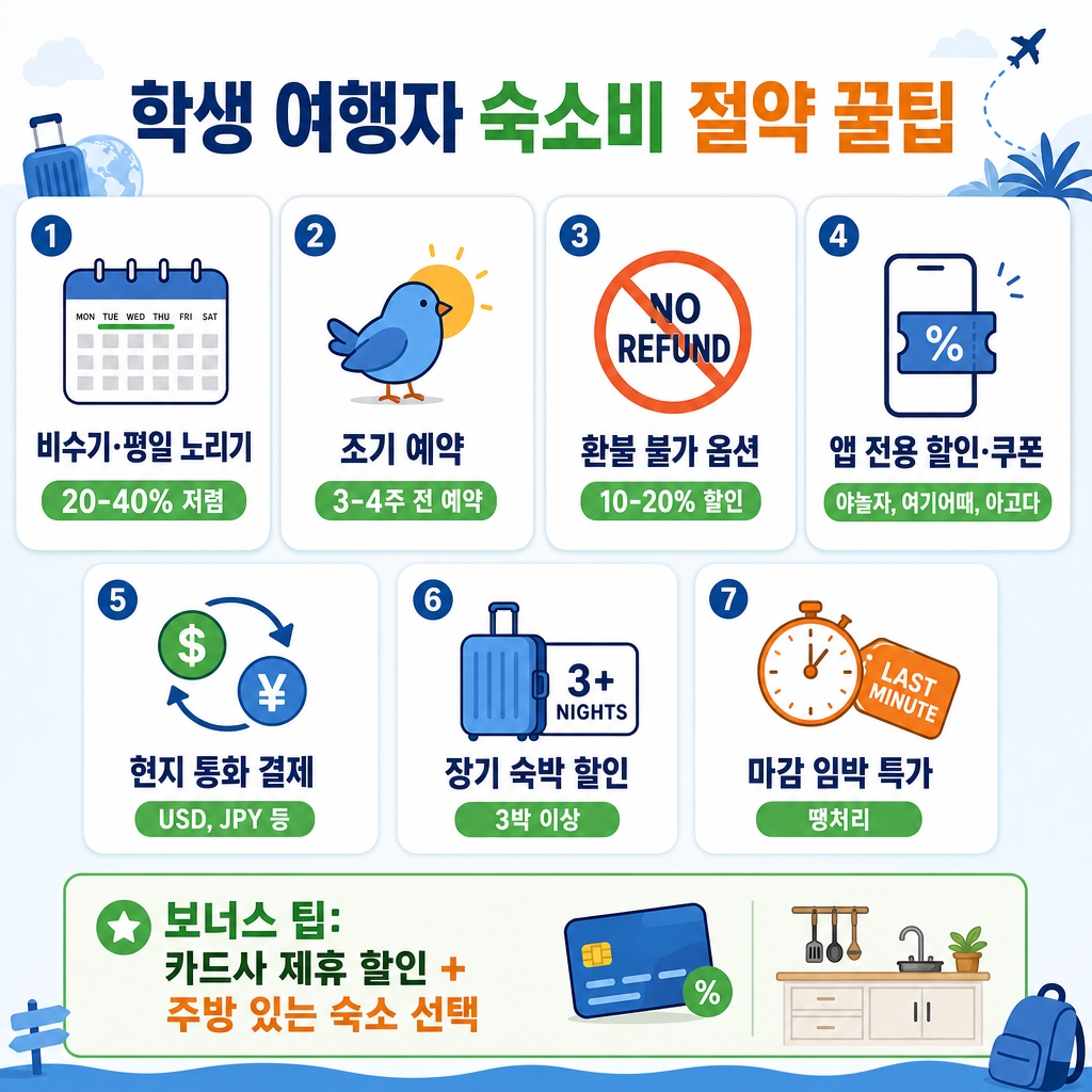 학생이 숙소를 저렴하게 잡는 실전 노하우