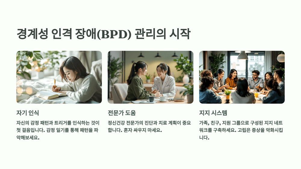 BPD 관리의 첫걸음: 어디서 시작할까?