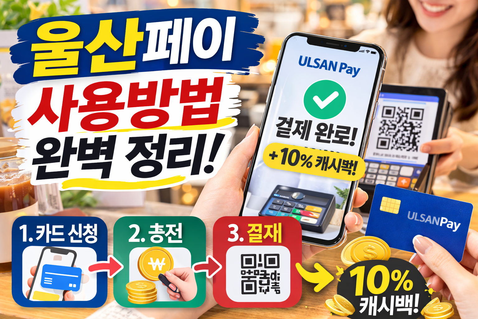 울산페이 사용방법 완벽 정리 💳 ❘ 충전부터 결제&middot;캐시백 받는 방법까지