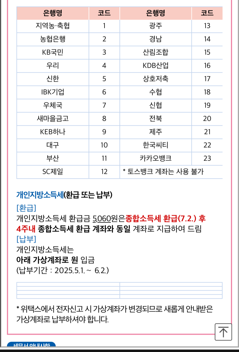 종합소득세 · 확정신고 환급금 신청방법