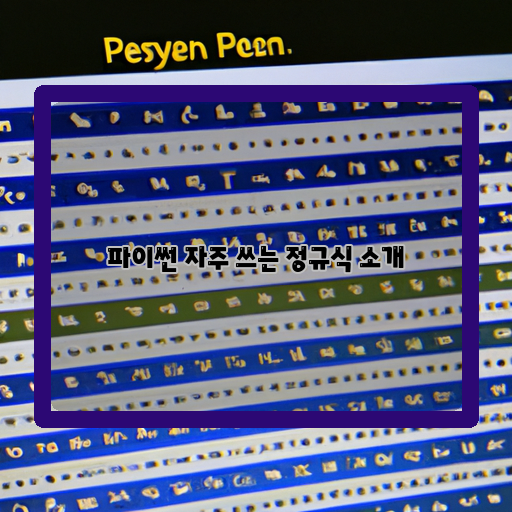 - 파이썬-- 정규식-- 패턴