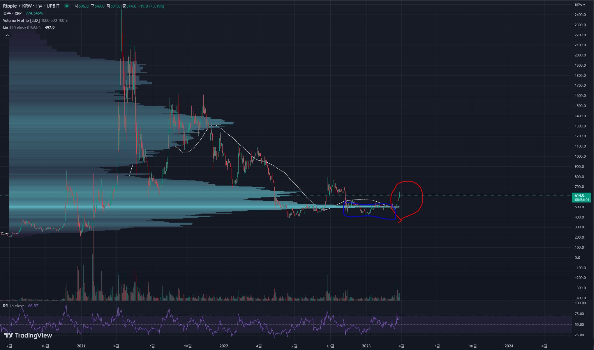 암호화폐 리플 차트